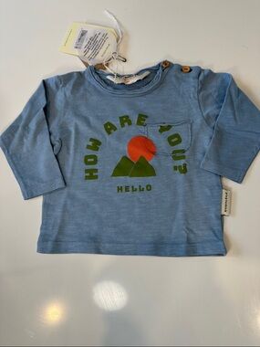 Piupiuchick Long-Sleeve Mountain Print Tee